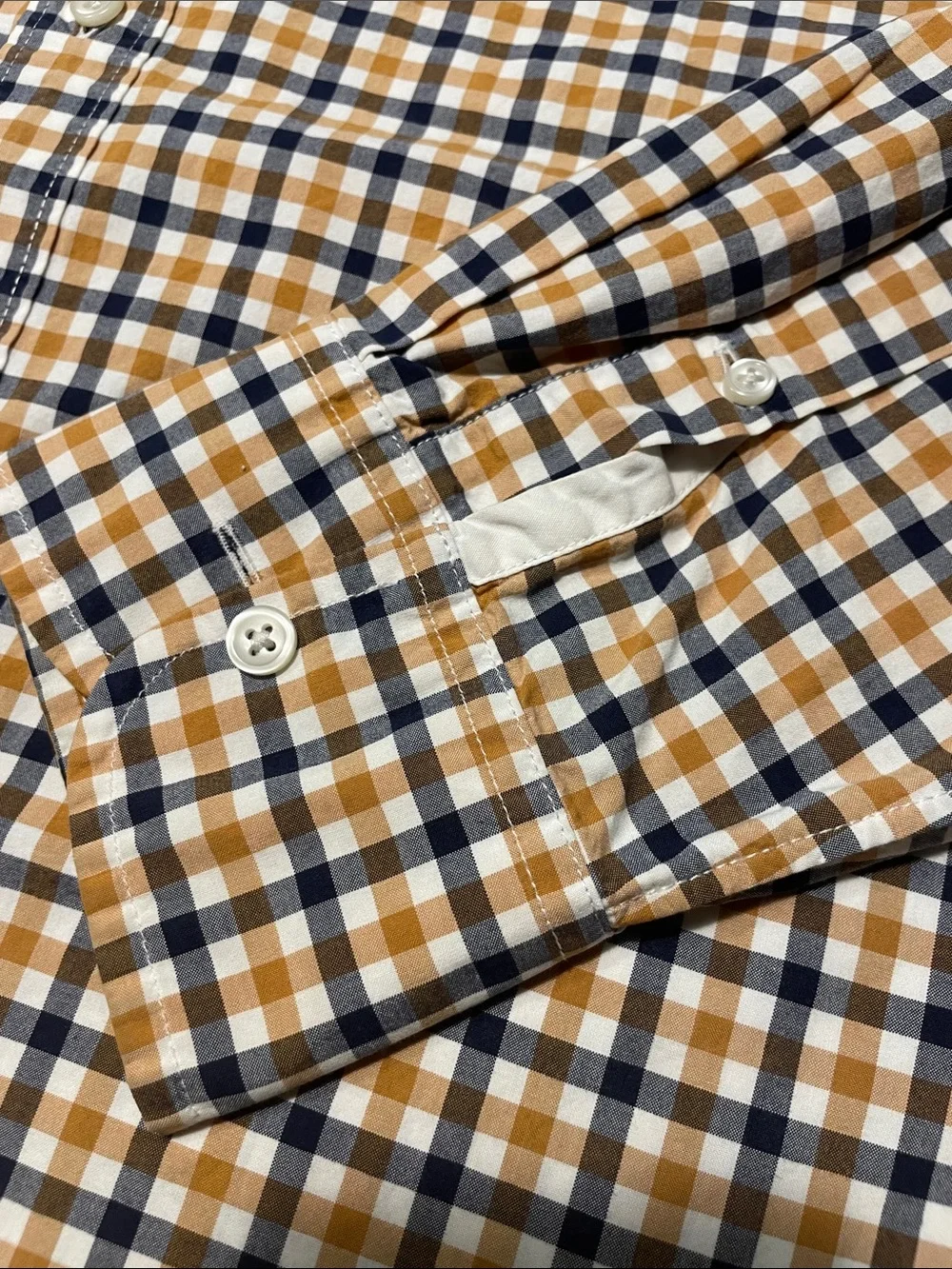 J. Crew Men's Checked Button-Down Shirt in Navy, White & Tan